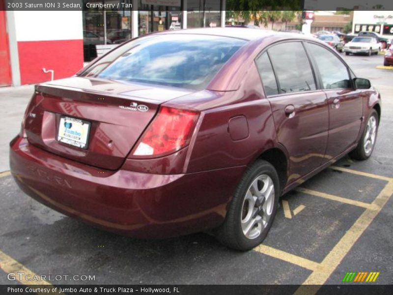 Cranberry / Tan 2003 Saturn ION 3 Sedan