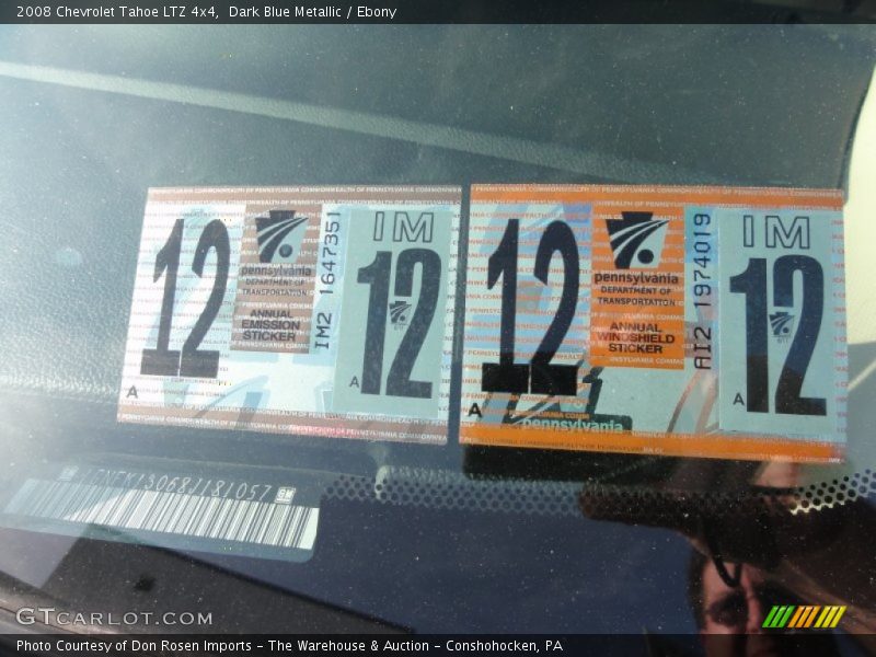 Dark Blue Metallic / Ebony 2008 Chevrolet Tahoe LTZ 4x4