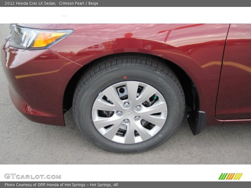 Crimson Pearl / Beige 2012 Honda Civic LX Sedan