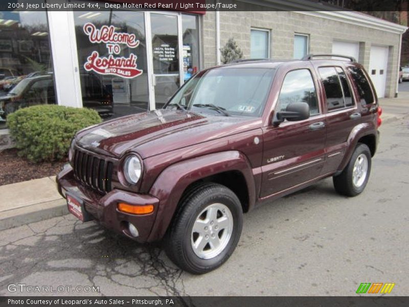 Deep Molten Red Pearl / Light Taupe/Taupe 2004 Jeep Liberty Limited 4x4