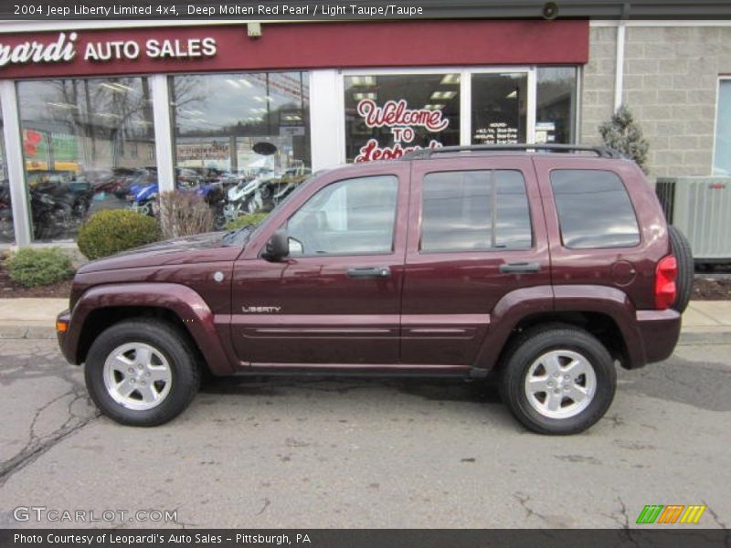 Deep Molten Red Pearl / Light Taupe/Taupe 2004 Jeep Liberty Limited 4x4