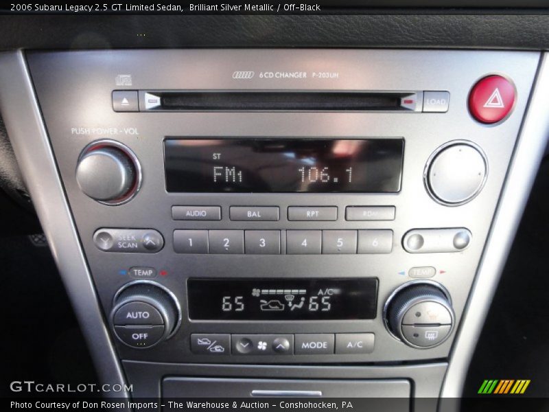 Brilliant Silver Metallic / Off-Black 2006 Subaru Legacy 2.5 GT Limited Sedan