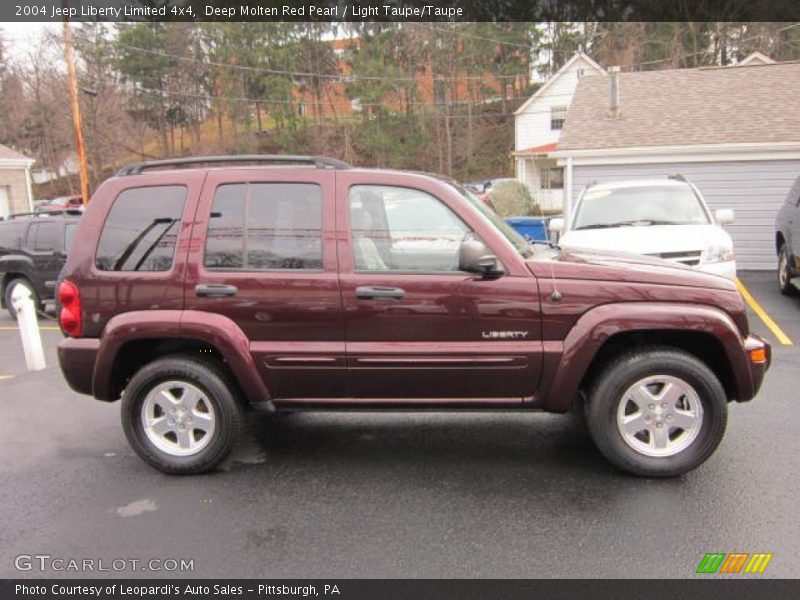 Deep Molten Red Pearl / Light Taupe/Taupe 2004 Jeep Liberty Limited 4x4