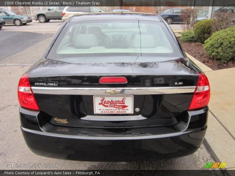 Black / Titanium Gray 2006 Chevrolet Malibu LS Sedan