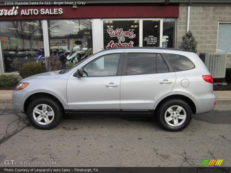 Bright Silver / Gray 2009 Hyundai Santa Fe GLS