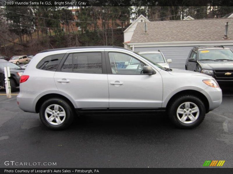 Bright Silver / Gray 2009 Hyundai Santa Fe GLS