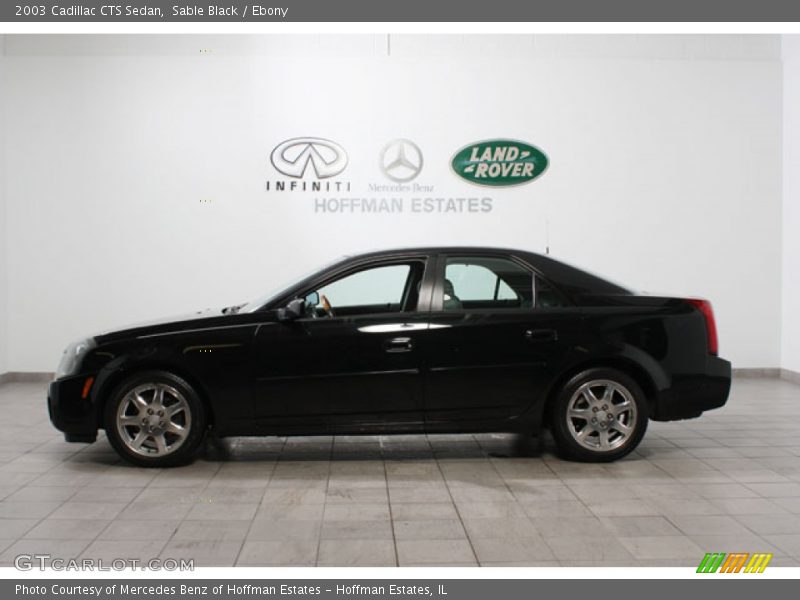 Sable Black / Ebony 2003 Cadillac CTS Sedan