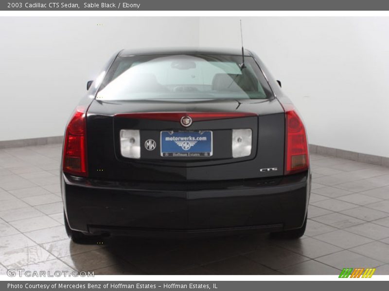 Sable Black / Ebony 2003 Cadillac CTS Sedan