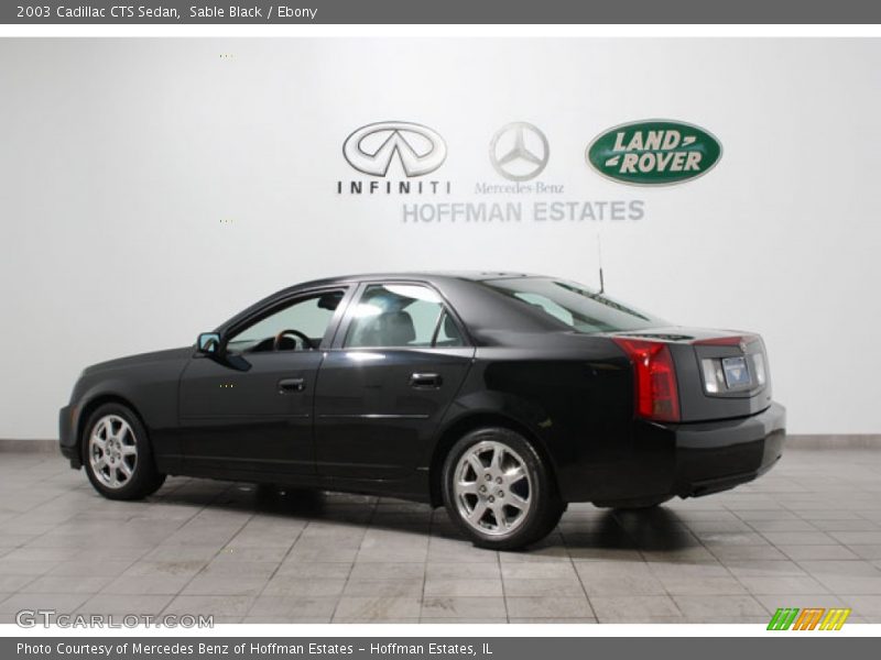 Sable Black / Ebony 2003 Cadillac CTS Sedan