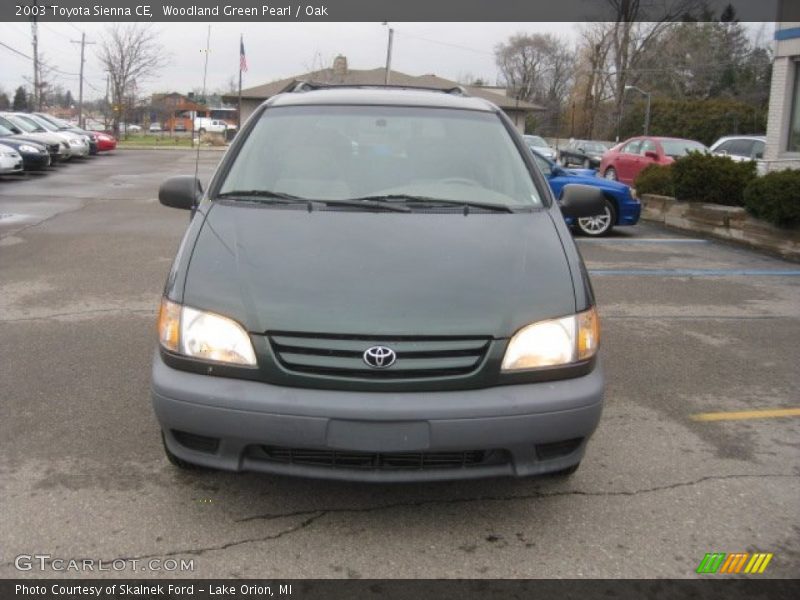 Woodland Green Pearl / Oak 2003 Toyota Sienna CE