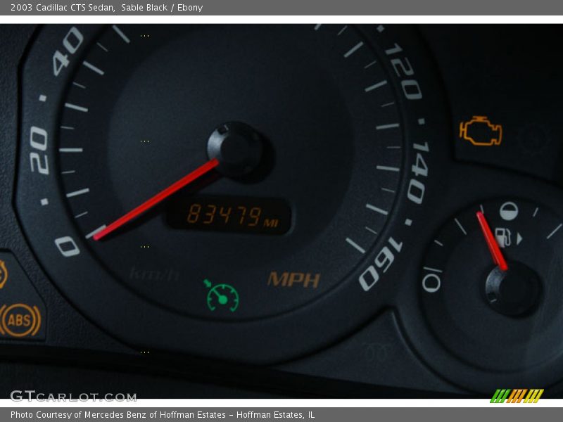 Sable Black / Ebony 2003 Cadillac CTS Sedan