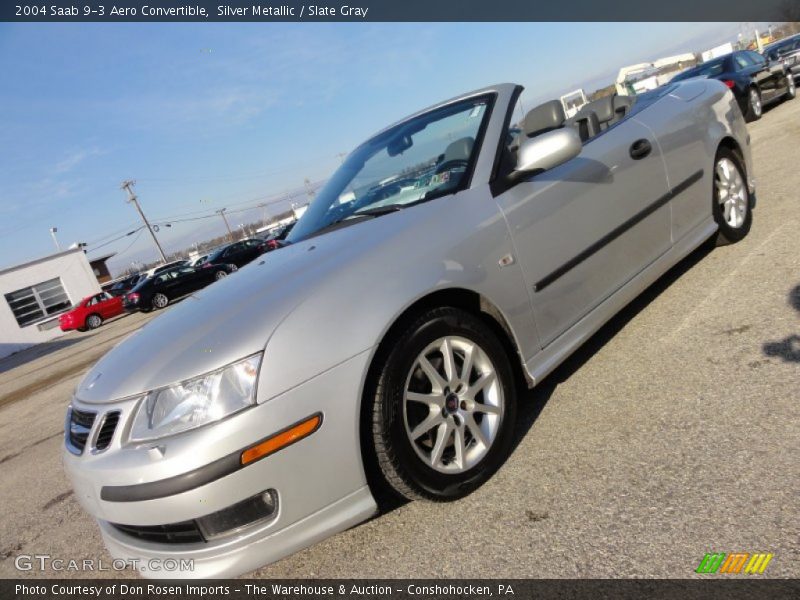 Silver Metallic / Slate Gray 2004 Saab 9-3 Aero Convertible