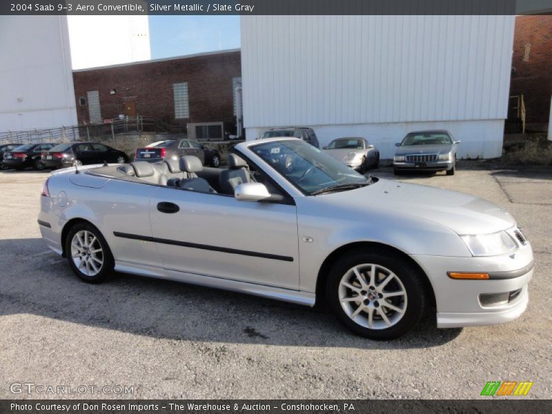 Silver Metallic / Slate Gray 2004 Saab 9-3 Aero Convertible