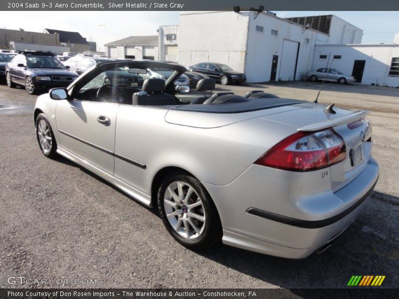 Silver Metallic / Slate Gray 2004 Saab 9-3 Aero Convertible