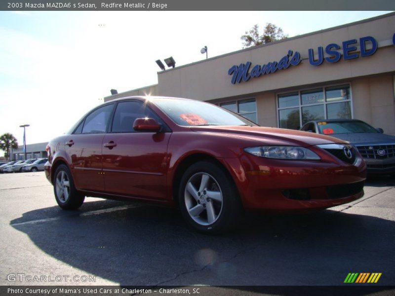 Redfire Metallic / Beige 2003 Mazda MAZDA6 s Sedan