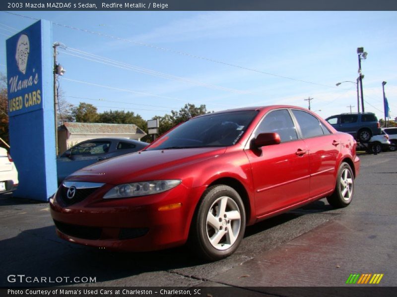 Redfire Metallic / Beige 2003 Mazda MAZDA6 s Sedan
