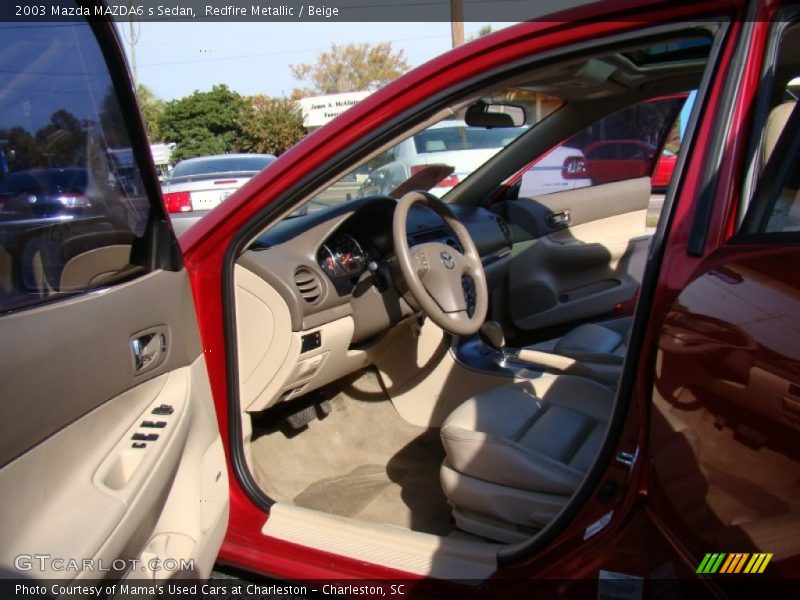 Redfire Metallic / Beige 2003 Mazda MAZDA6 s Sedan