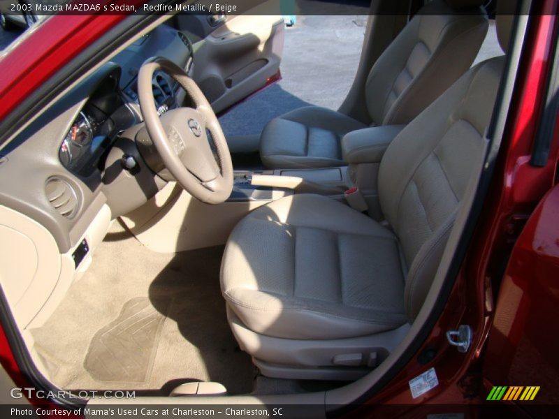 Redfire Metallic / Beige 2003 Mazda MAZDA6 s Sedan