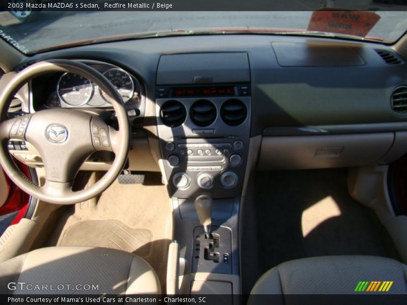Redfire Metallic / Beige 2003 Mazda MAZDA6 s Sedan