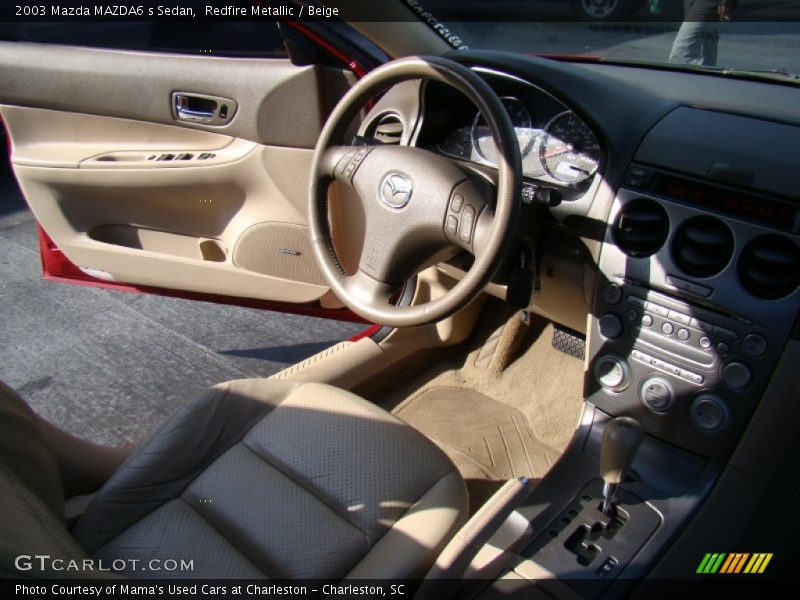 Redfire Metallic / Beige 2003 Mazda MAZDA6 s Sedan