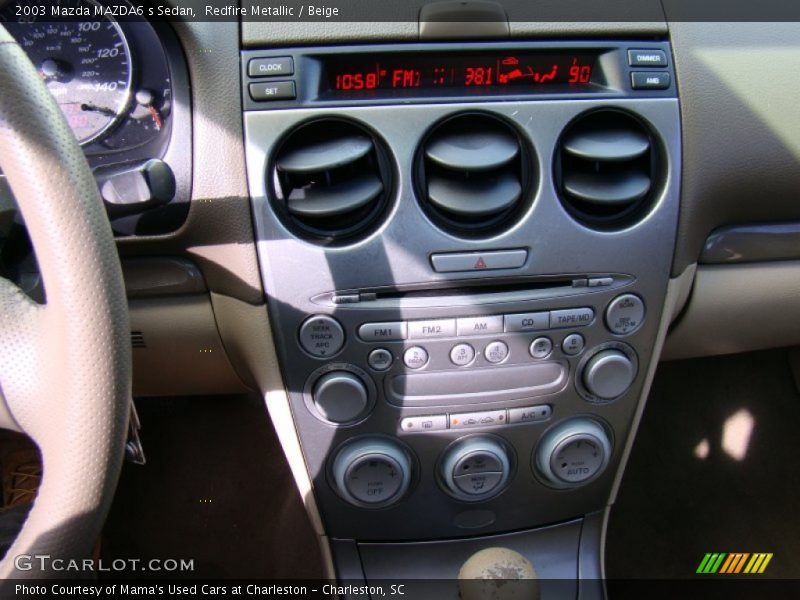Redfire Metallic / Beige 2003 Mazda MAZDA6 s Sedan