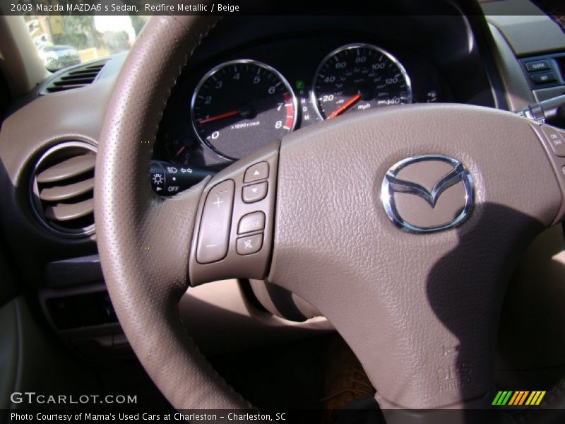 Redfire Metallic / Beige 2003 Mazda MAZDA6 s Sedan