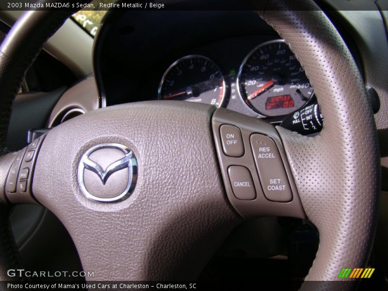 Redfire Metallic / Beige 2003 Mazda MAZDA6 s Sedan