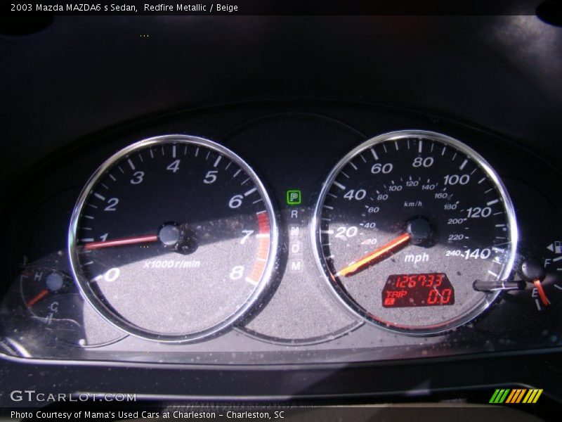 Redfire Metallic / Beige 2003 Mazda MAZDA6 s Sedan