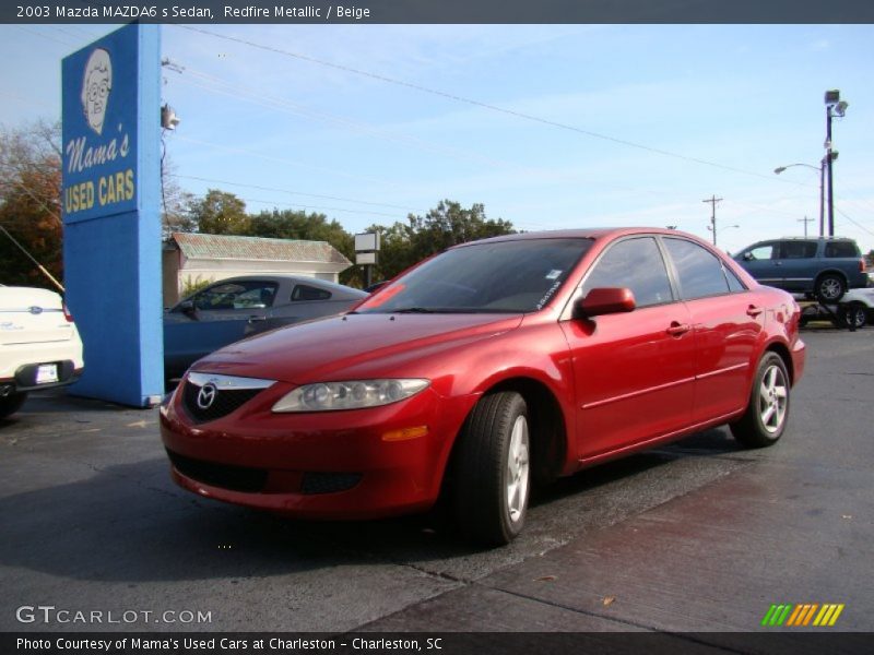 Redfire Metallic / Beige 2003 Mazda MAZDA6 s Sedan