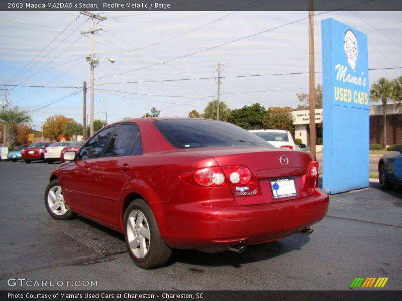 Redfire Metallic / Beige 2003 Mazda MAZDA6 s Sedan