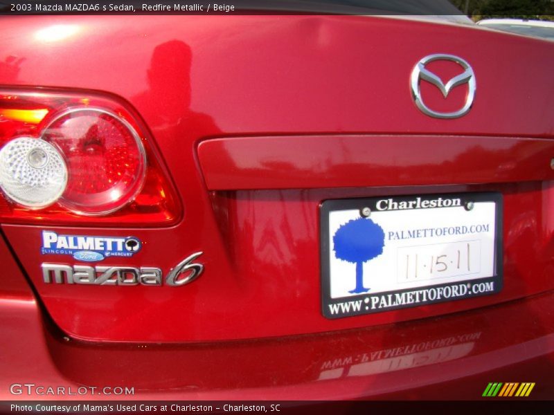 Redfire Metallic / Beige 2003 Mazda MAZDA6 s Sedan