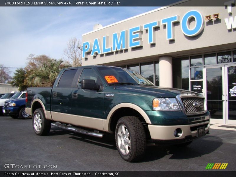 Forest Green Metallic / Tan 2008 Ford F150 Lariat SuperCrew 4x4