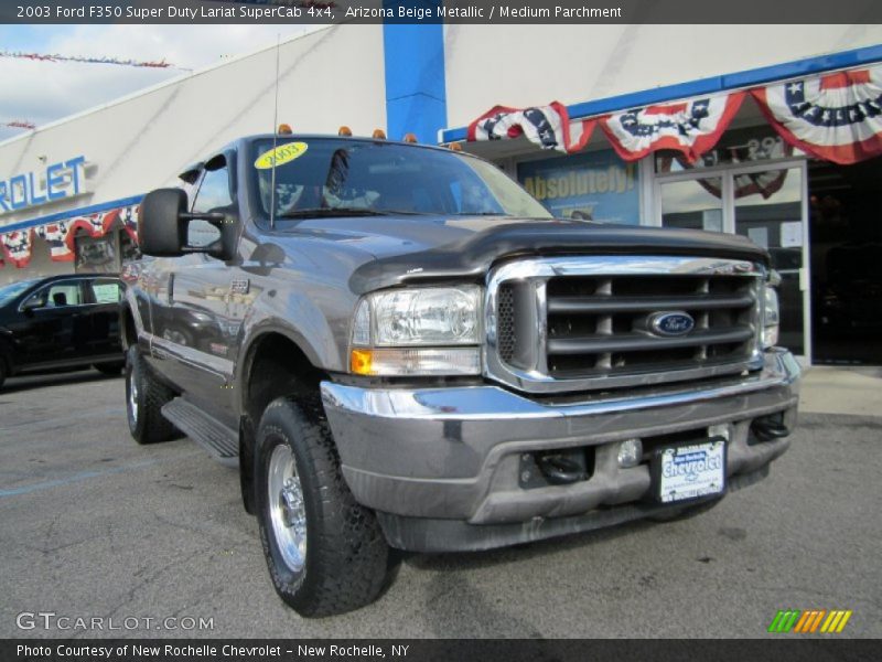 Arizona Beige Metallic / Medium Parchment 2003 Ford F350 Super Duty Lariat SuperCab 4x4