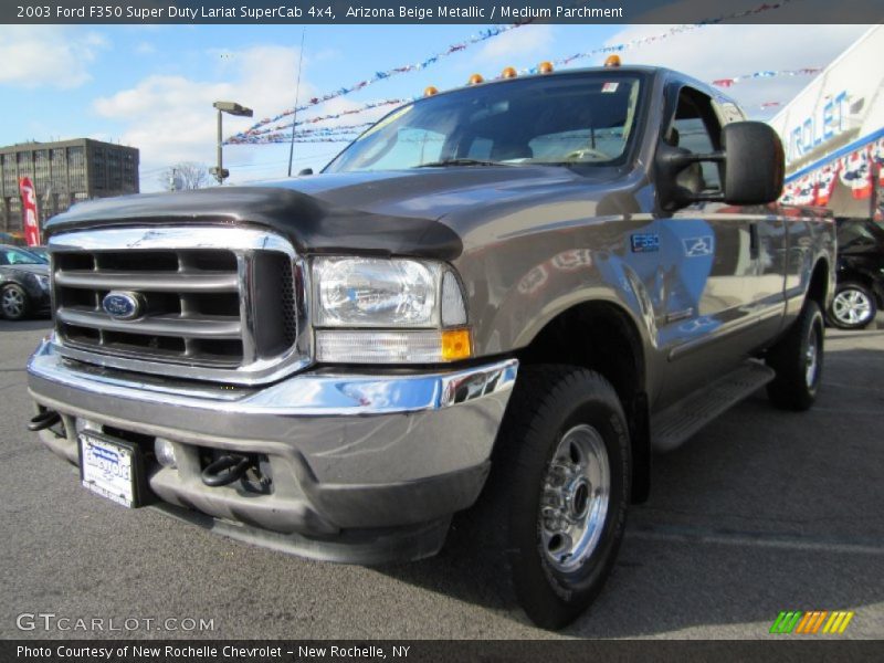 Arizona Beige Metallic / Medium Parchment 2003 Ford F350 Super Duty Lariat SuperCab 4x4