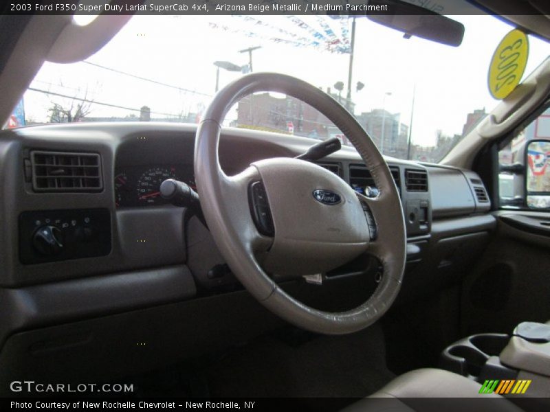 Arizona Beige Metallic / Medium Parchment 2003 Ford F350 Super Duty Lariat SuperCab 4x4