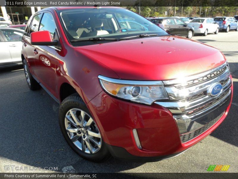 Red Candy Metallic / Medium Light Stone 2011 Ford Edge Limited