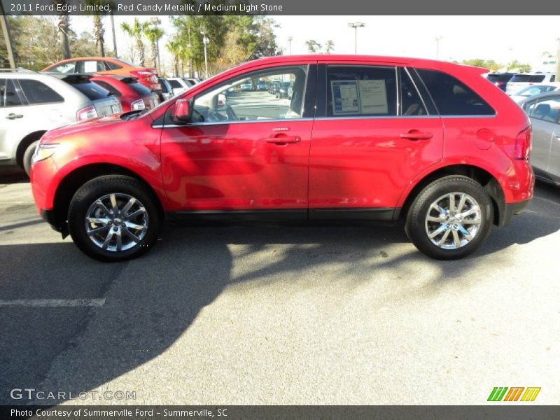 Red Candy Metallic / Medium Light Stone 2011 Ford Edge Limited