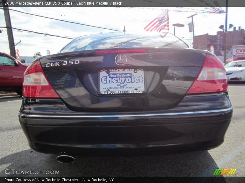 Capri Blue Metallic / Black 2008 Mercedes-Benz CLK 350 Coupe
