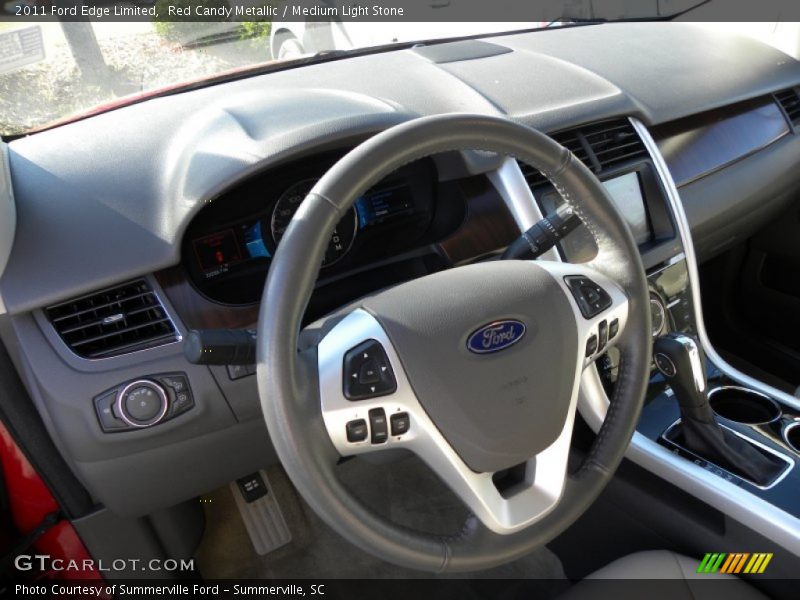 Red Candy Metallic / Medium Light Stone 2011 Ford Edge Limited