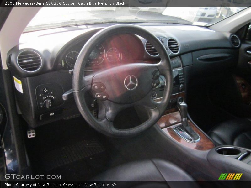 Capri Blue Metallic / Black 2008 Mercedes-Benz CLK 350 Coupe