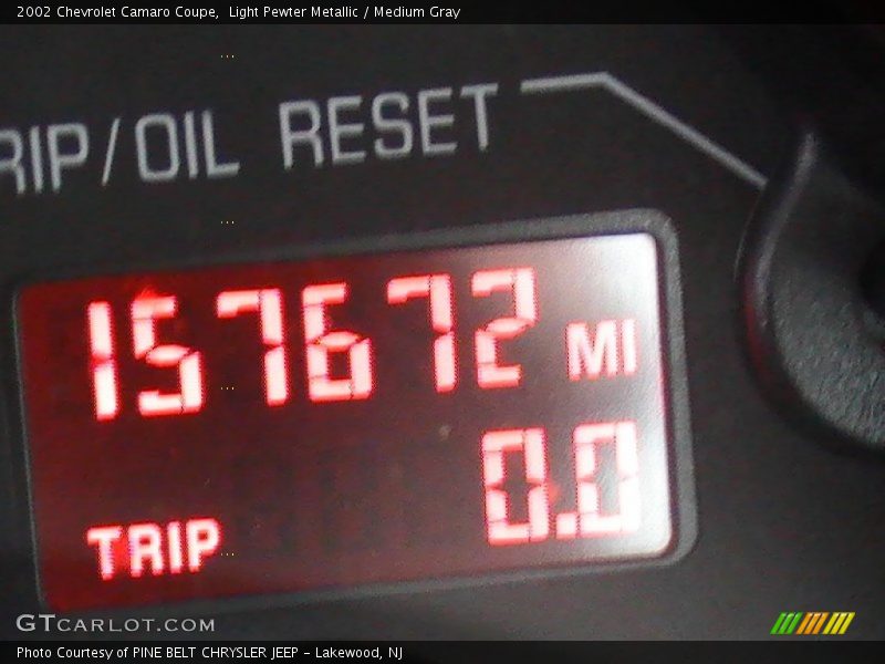 Light Pewter Metallic / Medium Gray 2002 Chevrolet Camaro Coupe