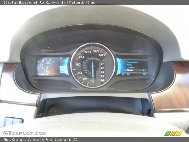 Red Candy Metallic / Medium Light Stone 2011 Ford Edge Limited