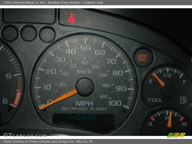 Meadow Green Metallic / Graphite Gray 2000 Chevrolet Blazer LS 4x4