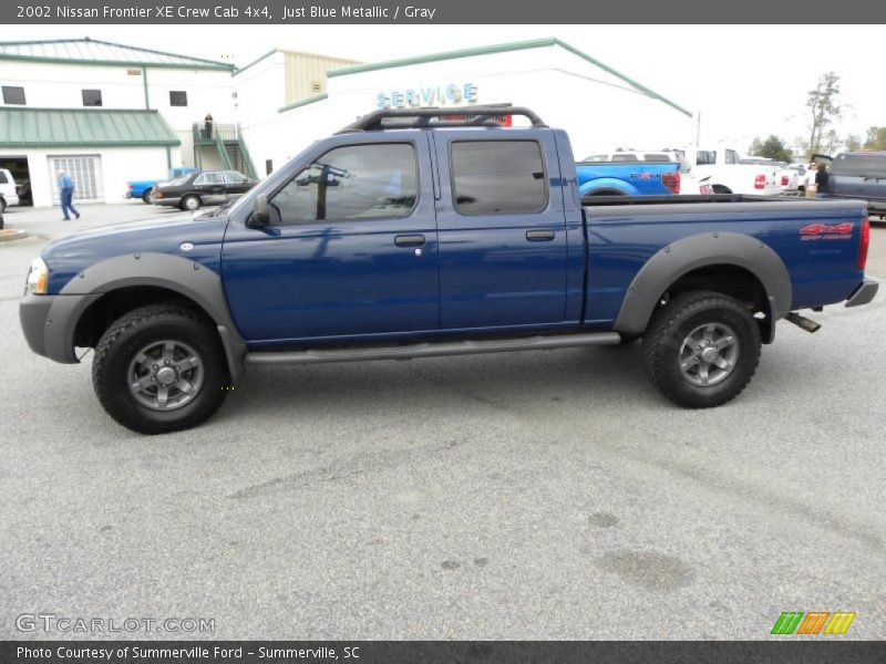 Just Blue Metallic / Gray 2002 Nissan Frontier XE Crew Cab 4x4