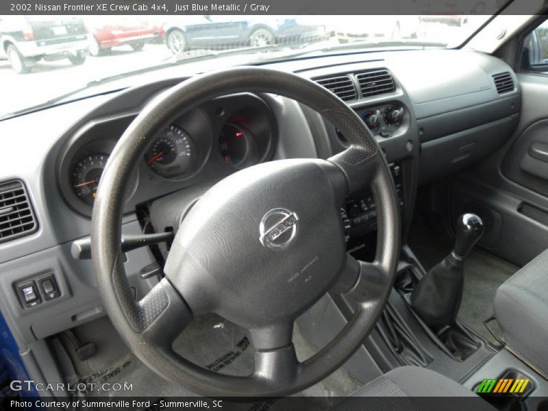 Just Blue Metallic / Gray 2002 Nissan Frontier XE Crew Cab 4x4