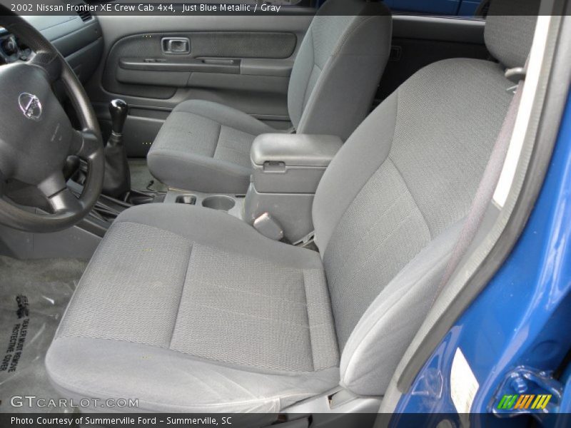 Just Blue Metallic / Gray 2002 Nissan Frontier XE Crew Cab 4x4