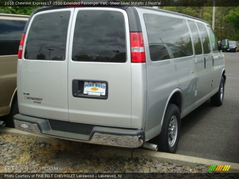 Sheer Silver Metallic / Neutral 2010 Chevrolet Express LT 3500 Extended Passenger Van