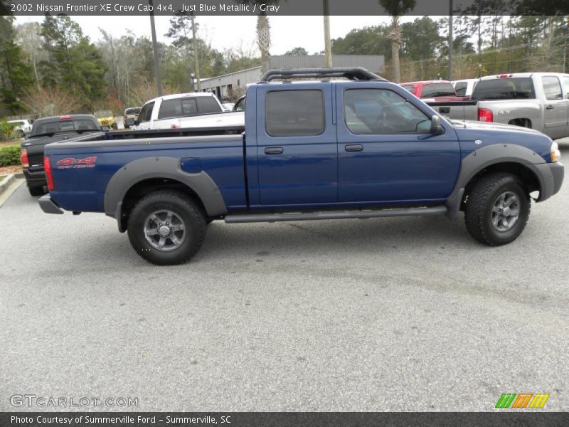 Just Blue Metallic / Gray 2002 Nissan Frontier XE Crew Cab 4x4