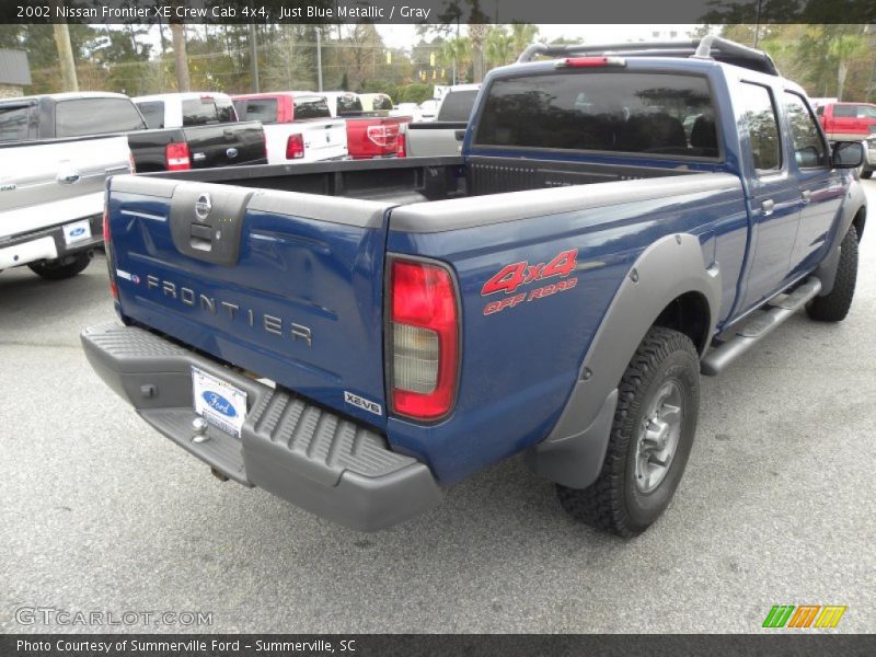 Just Blue Metallic / Gray 2002 Nissan Frontier XE Crew Cab 4x4
