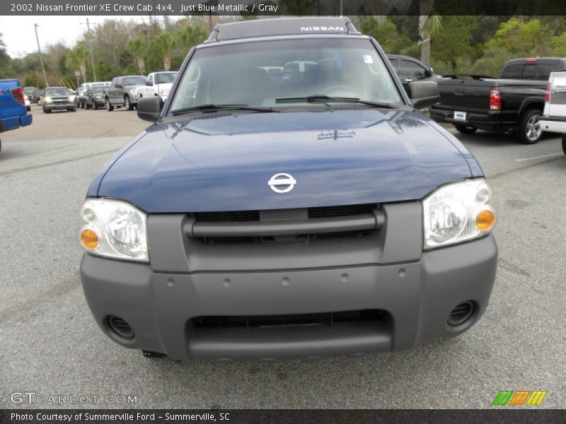 Just Blue Metallic / Gray 2002 Nissan Frontier XE Crew Cab 4x4
